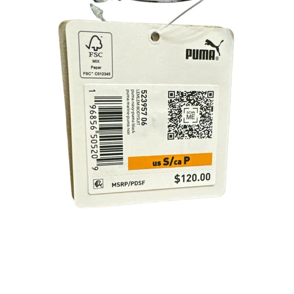 Puma LemLem full bodysuit. Built in shelf with removable pads. - Picture 3 of 3